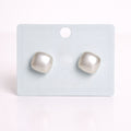 White Pearl Cushion Stud