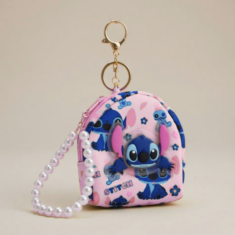 Pink Stitch Mini Bag Charm