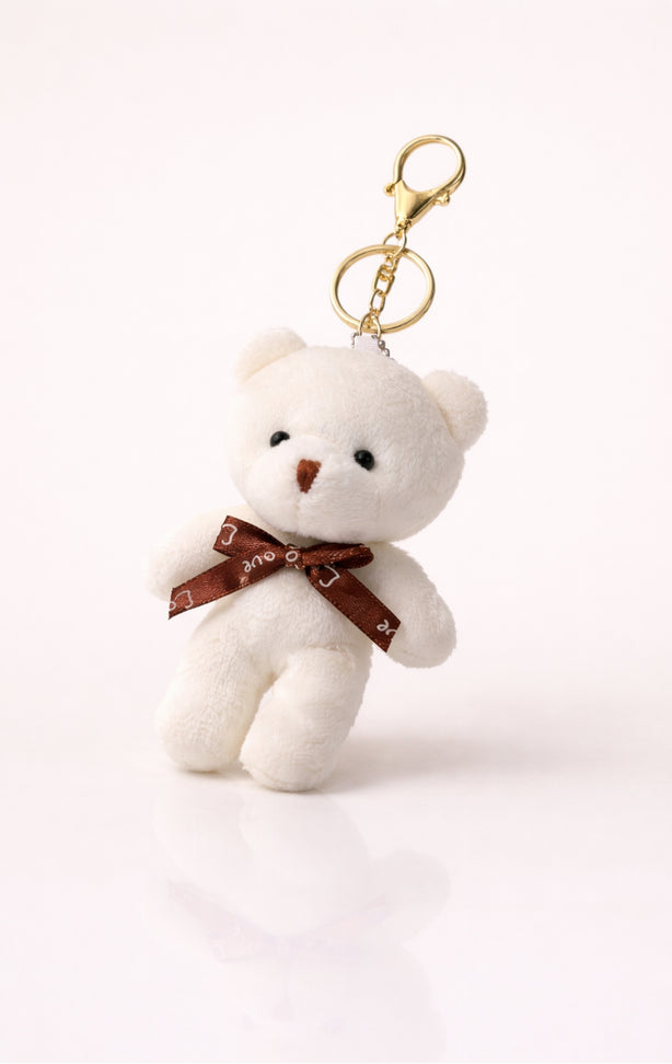Mini Milky White Teddy Charm