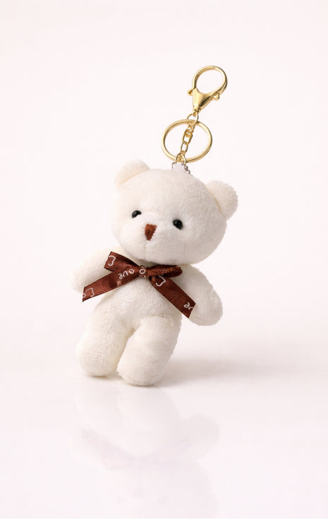 Mini Milky White Teddy Charm