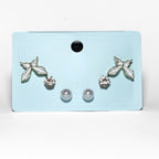 Pearl Butterfly Stud Set