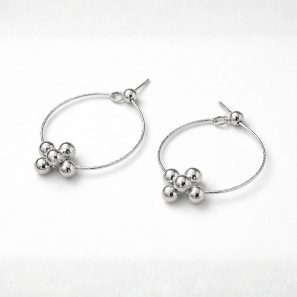 Cloud Cluster Hoop Earrings