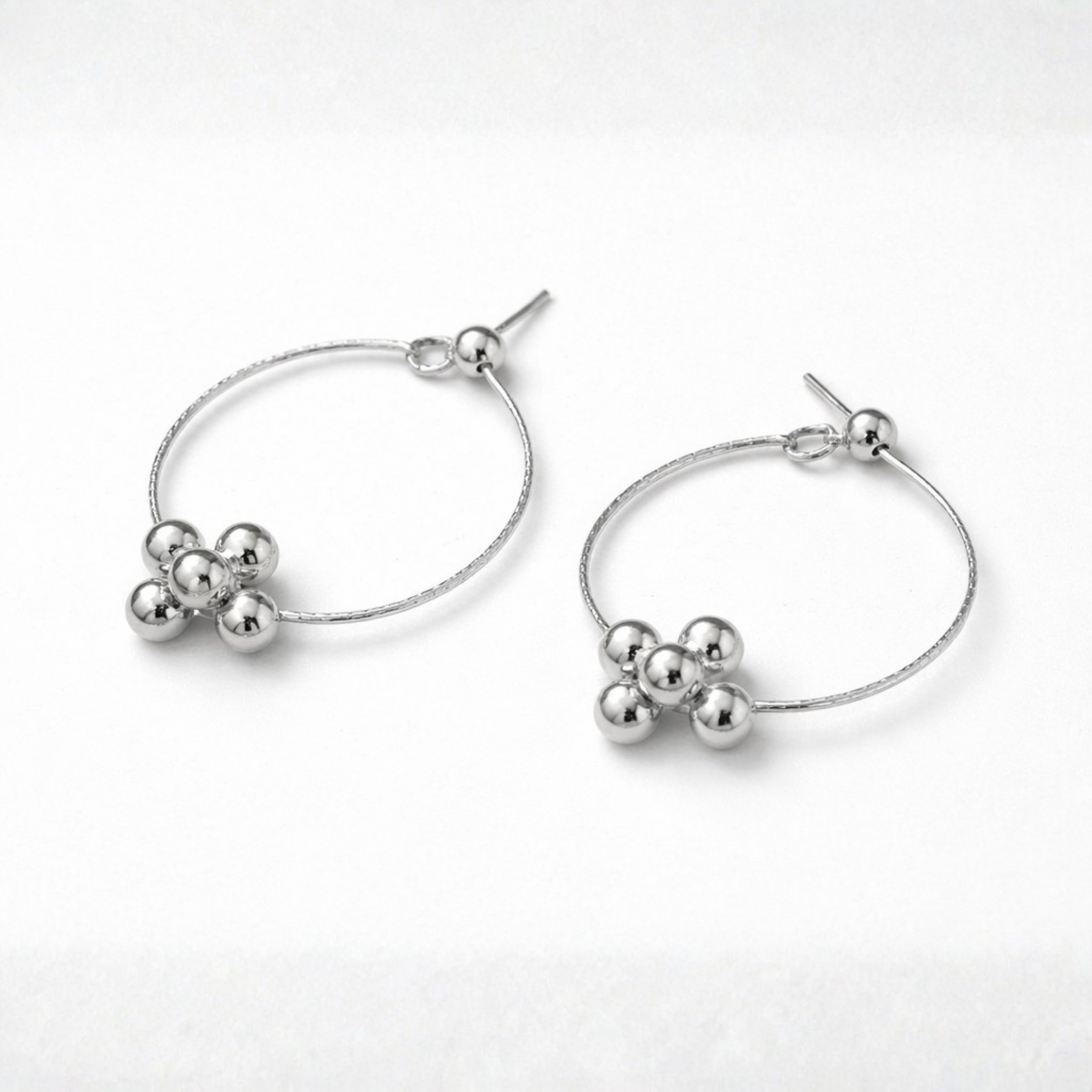 Cloud Cluster Hoop Earrings
