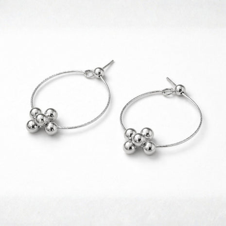 Cloud Cluster Hoop Earrings
