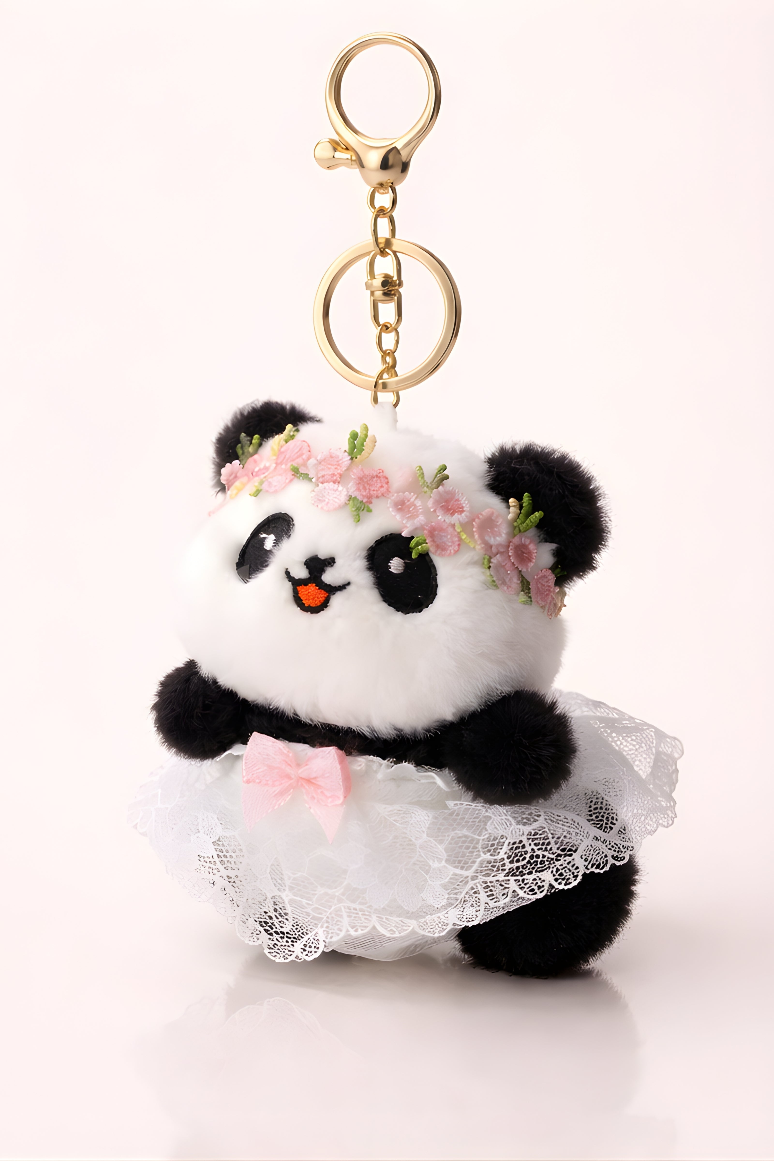 Floral Crown Panda Plush