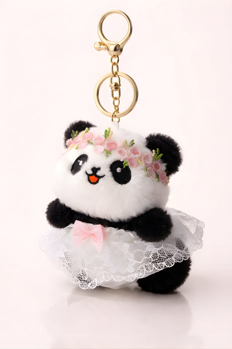 Floral Crown Panda Plush