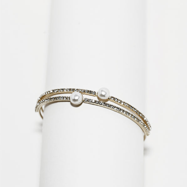 Gold Pearl Bangle