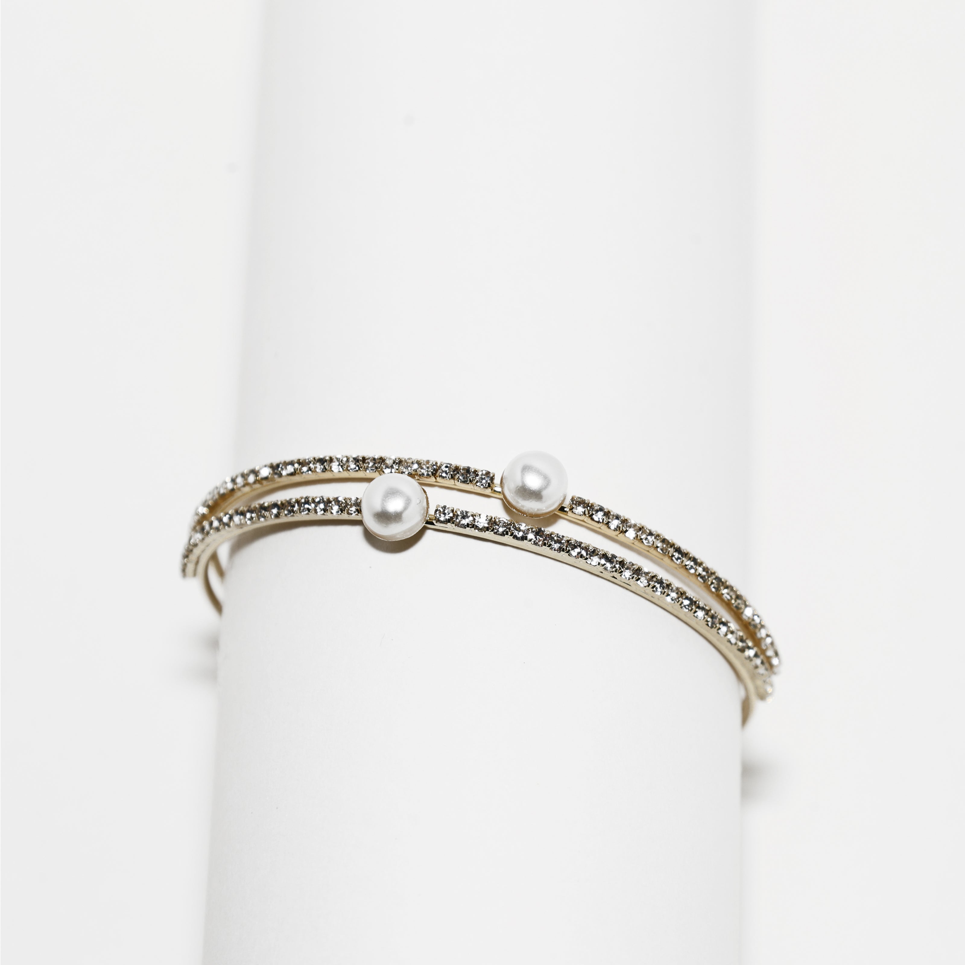 Gold Pearl Bangle