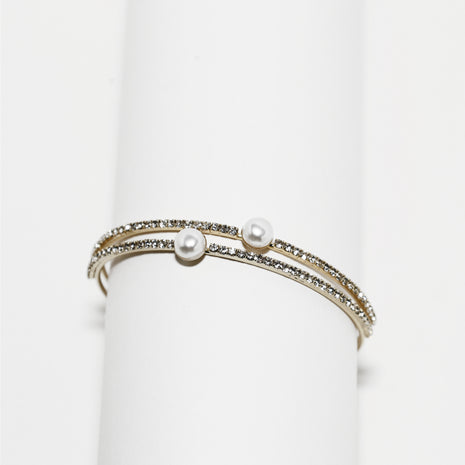 Gold Pearl Bangle