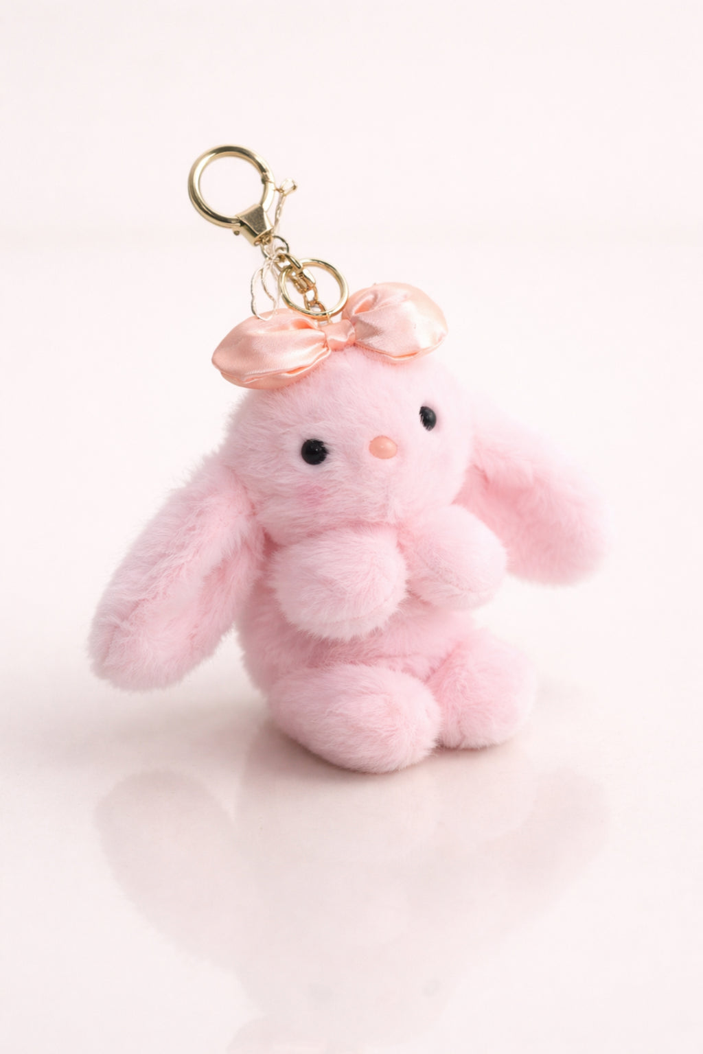 Blush Pink Bow Bunny Plush