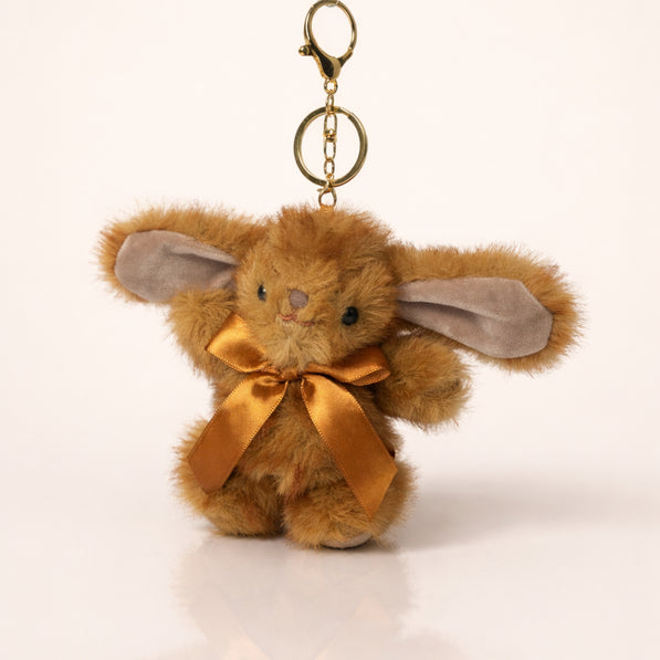 Fluffy Cocoa Brown Bunny Charm