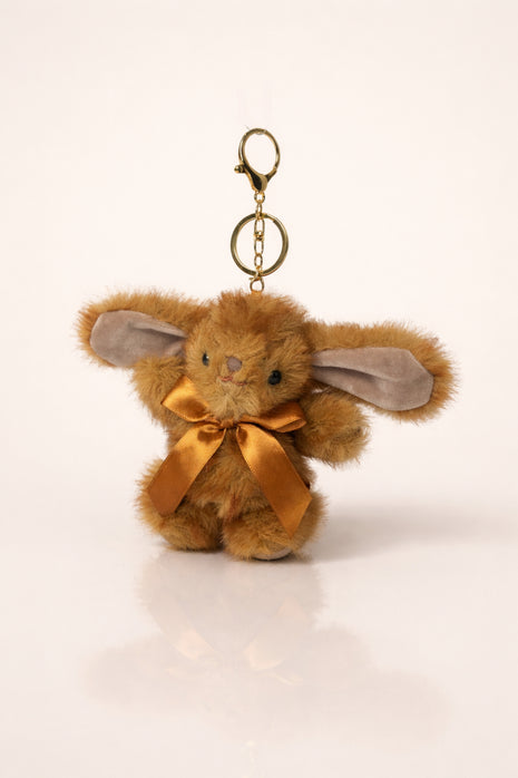Fluffy Cocoa Brown Bunny Charm
