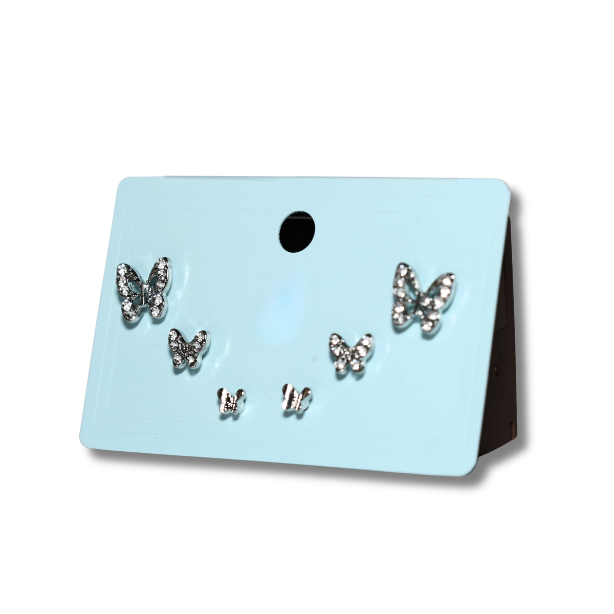Crystal Butterfly Stud Set