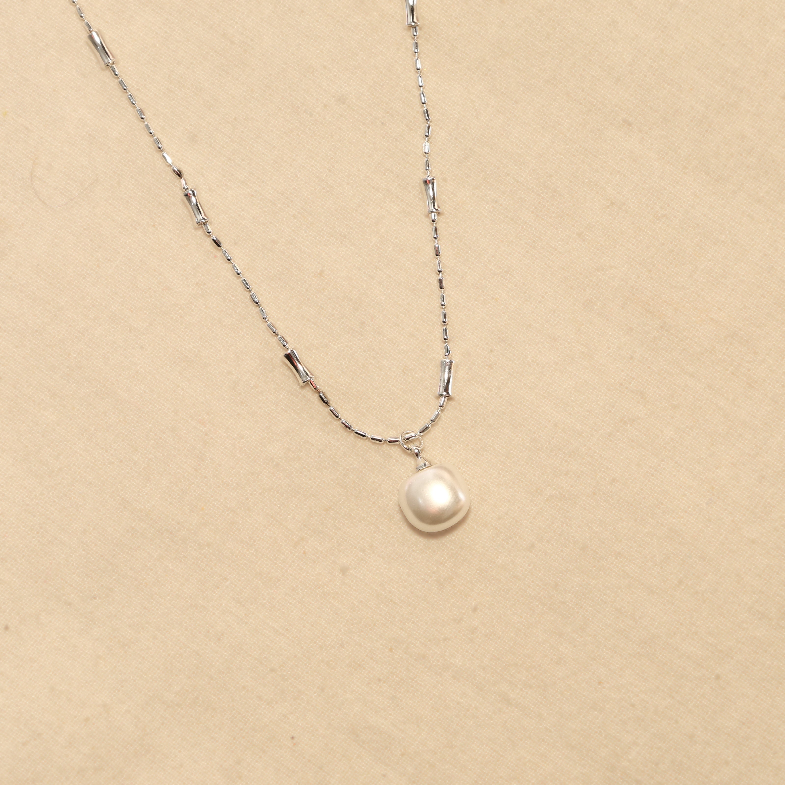 Silver Pearl Drop Earrings