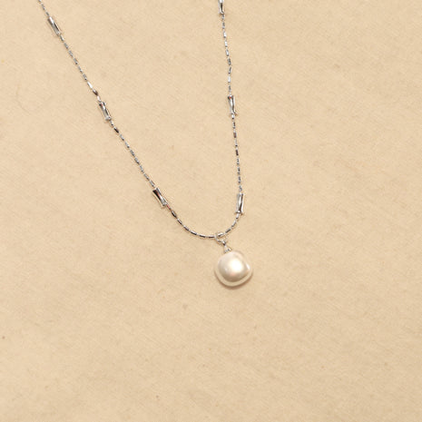 Silver Pearl Drop Earrings