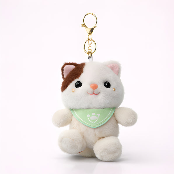 White Bandana Cat Plush