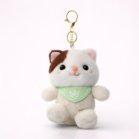 White Bandana Cat Plush