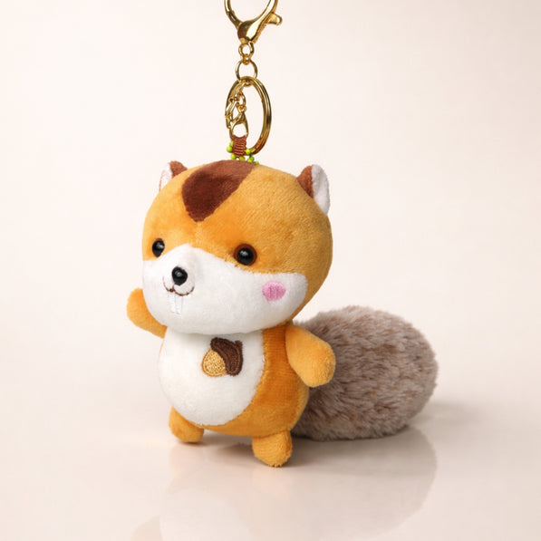 Nutty Golden Squirrel Plush Charm