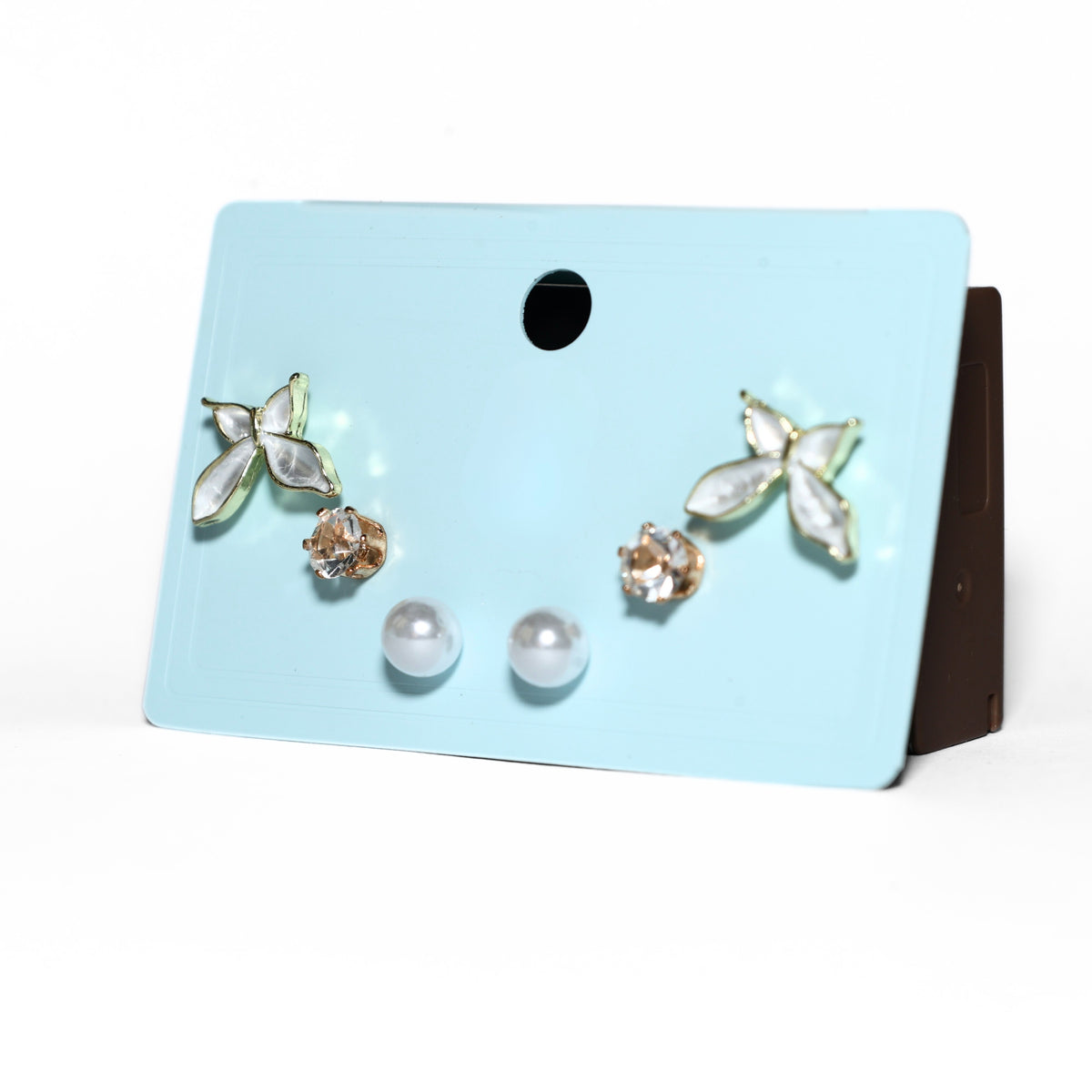 Pearl Butterfly Stud Set