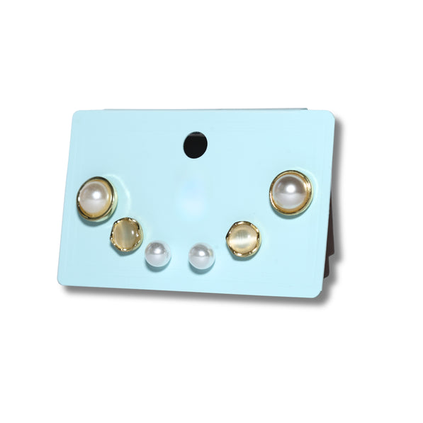 Pearl Trio Luxe Stud Set