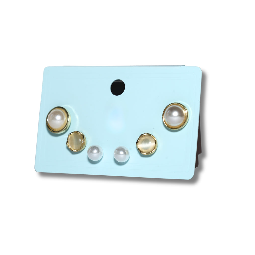 Pearl Trio Luxe Stud Set