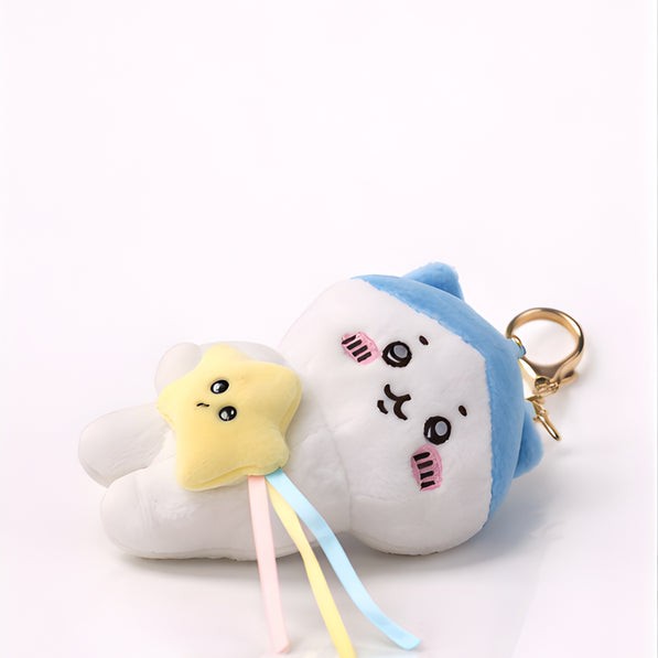 Sky Blue Kitty Star Plush