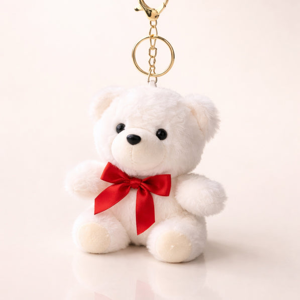 White Snowy Love Teddy Charm