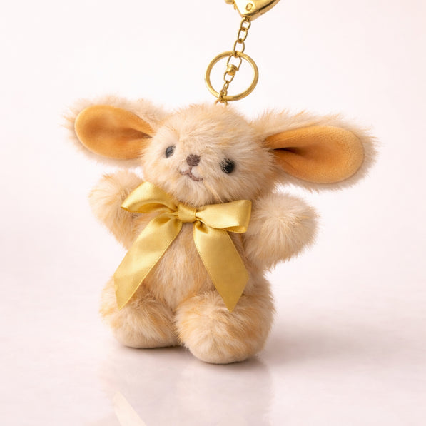 Fluffy Peach Bunny Charm