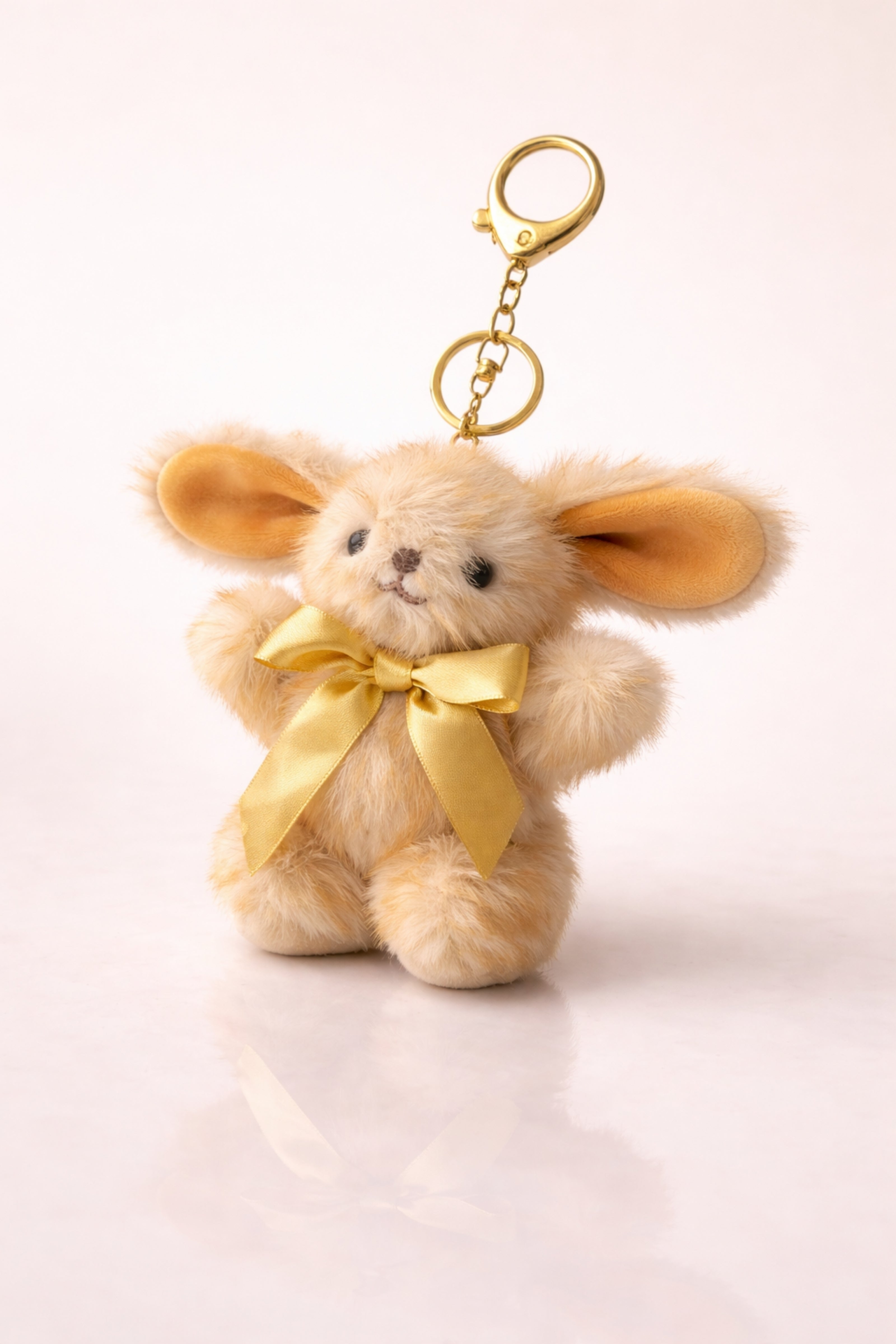 Fluffy Peach Bunny Charm