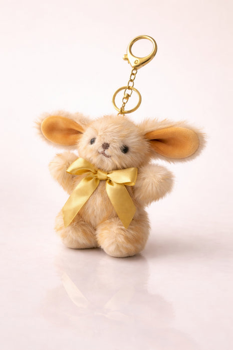 Fluffy Peach Bunny Charm