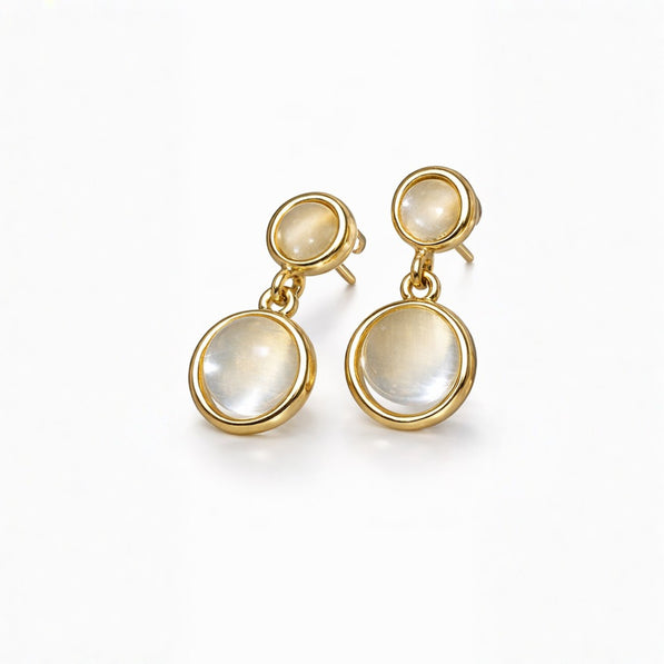 Luna Circle Drop Earrings