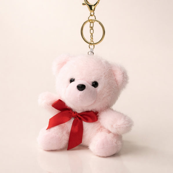 Pink Snowy Love Teddy Charm