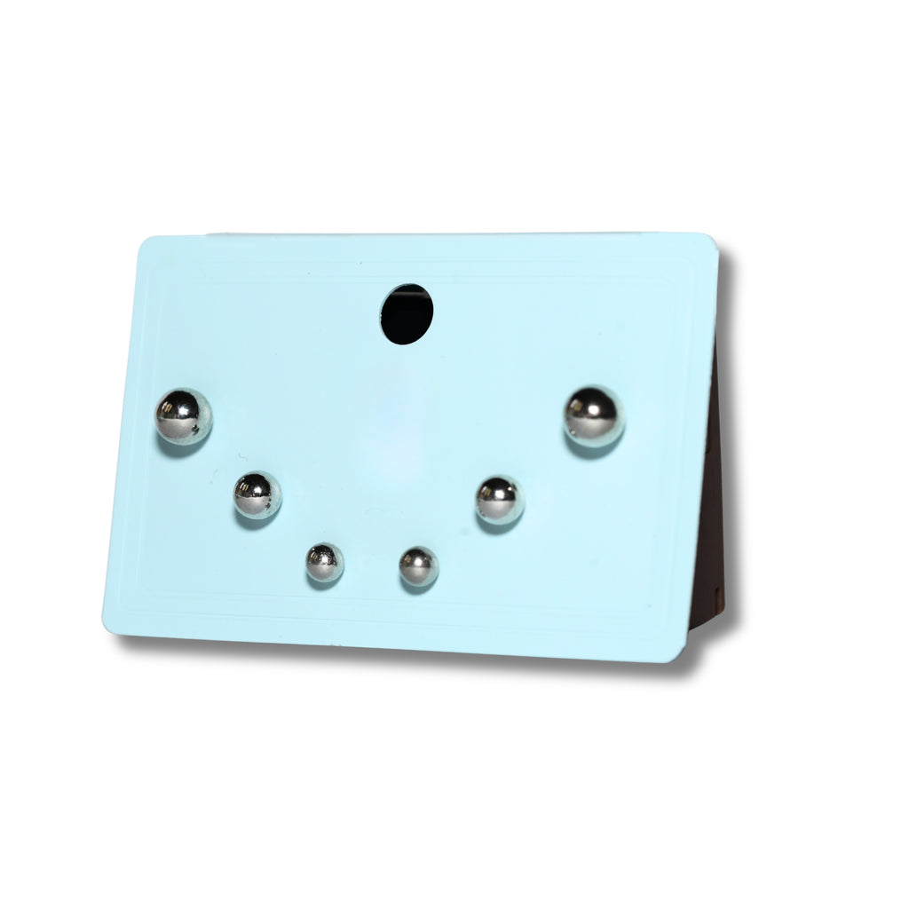 Silver Orb Stud Set