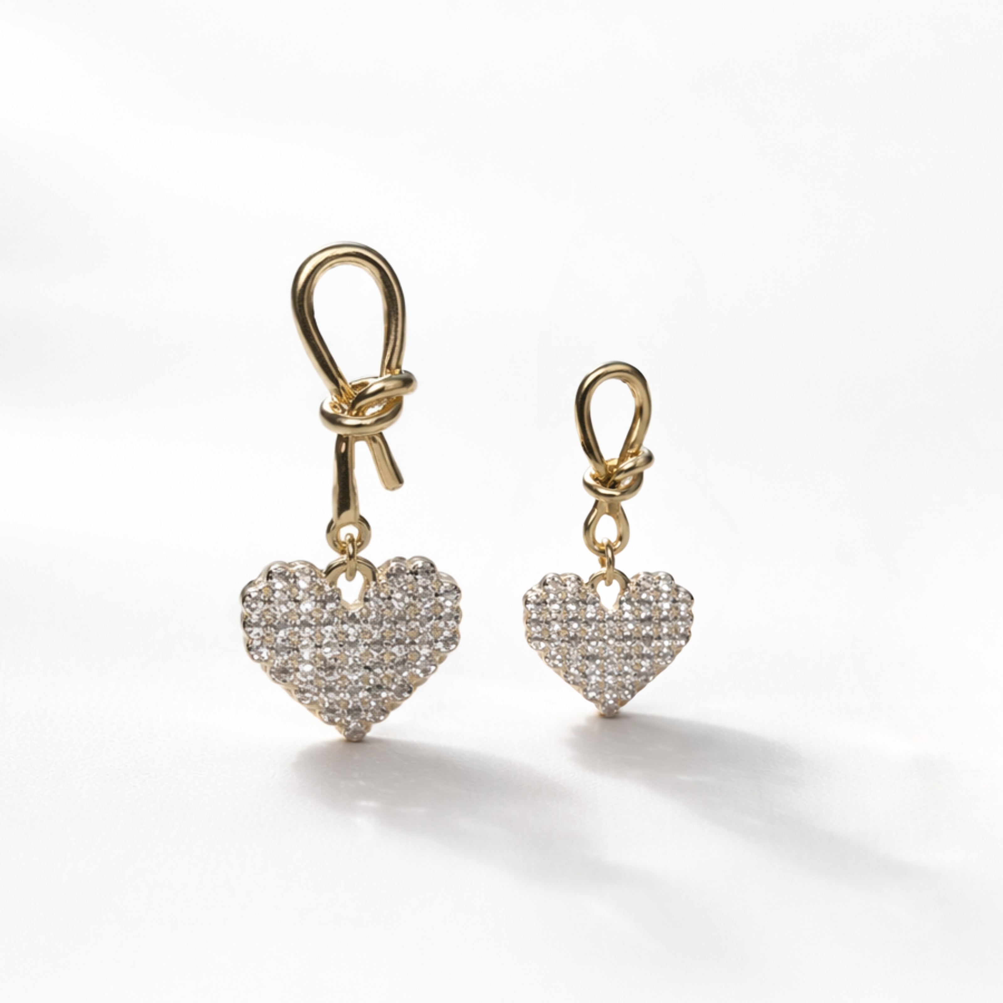 Heart Knot Dangle Earrings