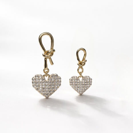 Heart Knot Dangle Earrings