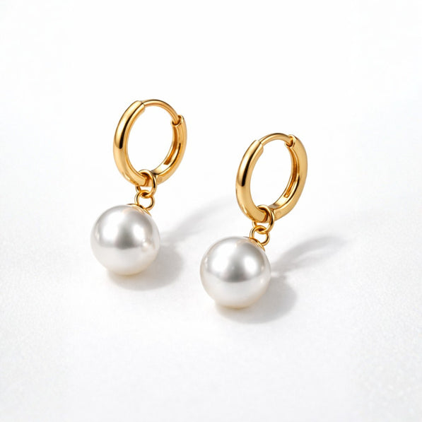 Pearl Hoop Earrings
