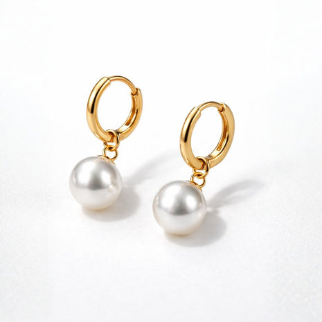 Pearl Hoop Earrings