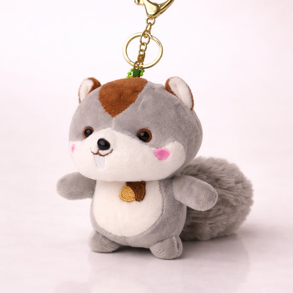 Nutty Grey Squirrel Plush Charm
