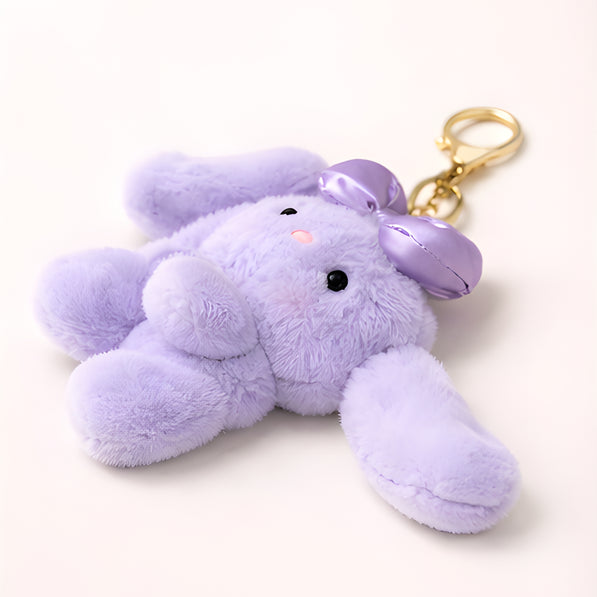 Lavender Bow Bunny Plush