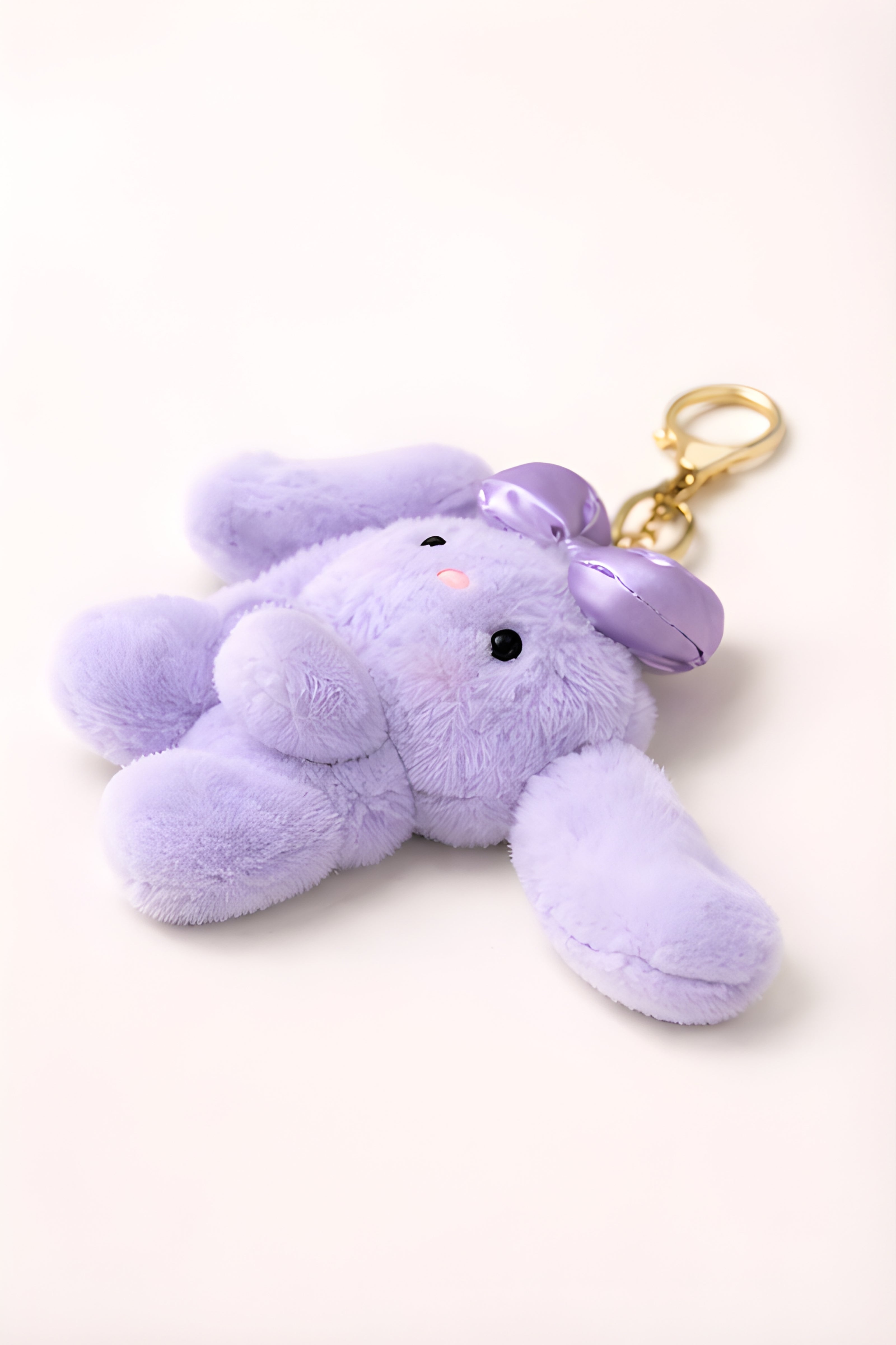 Lavender Bow Bunny Plush