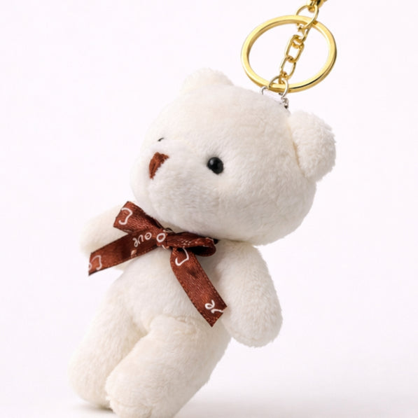 Mini Milky White Teddy Charm