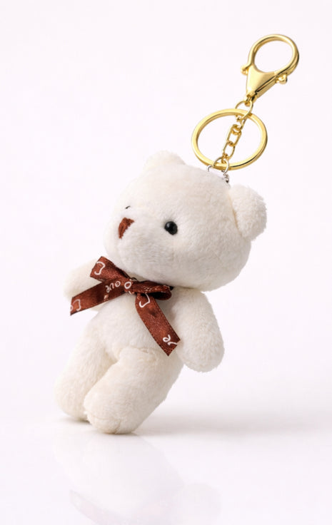 Mini Milky White Teddy Charm