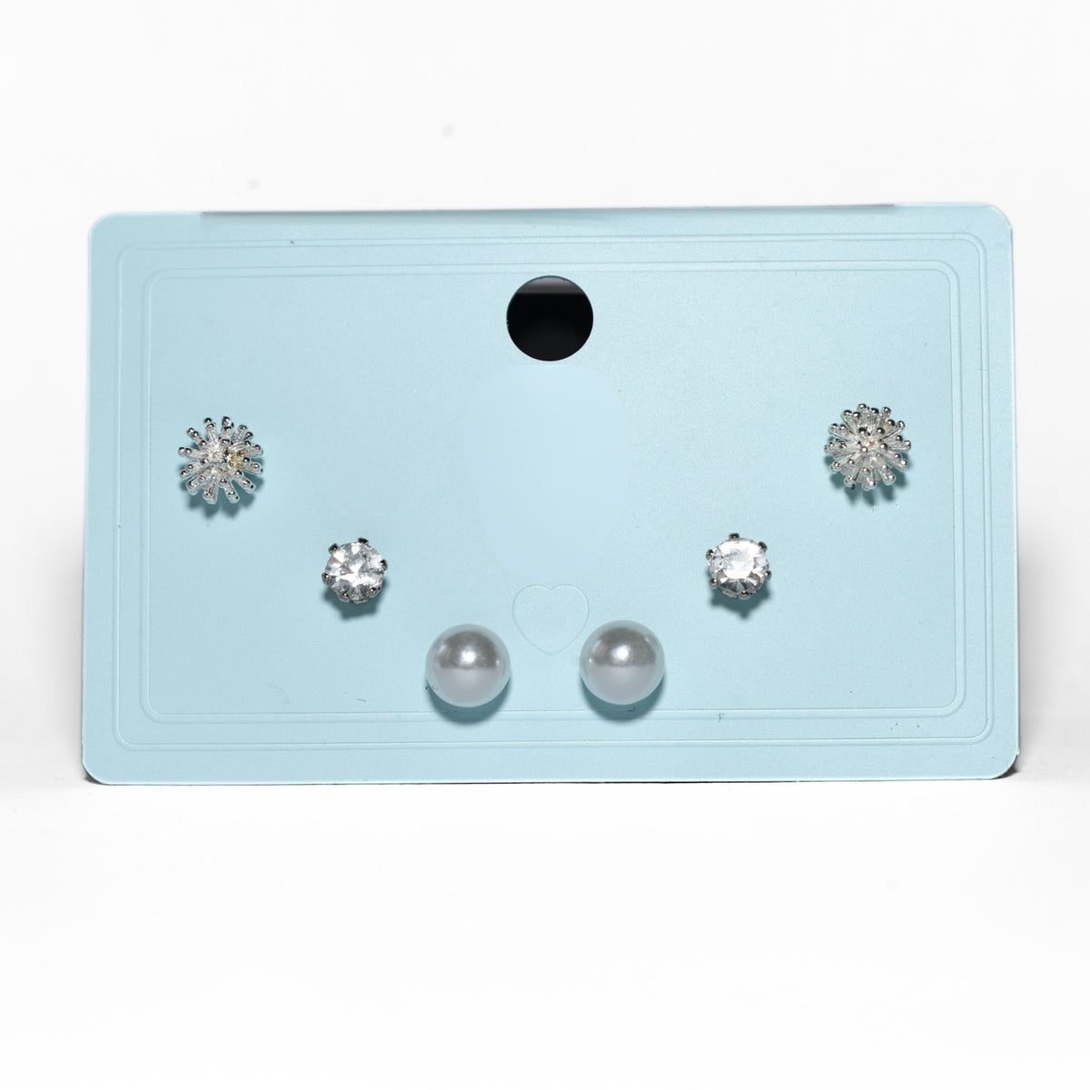 Silver Coral Stud Set