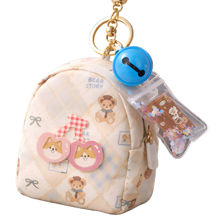 Beige Mini Bag Charm