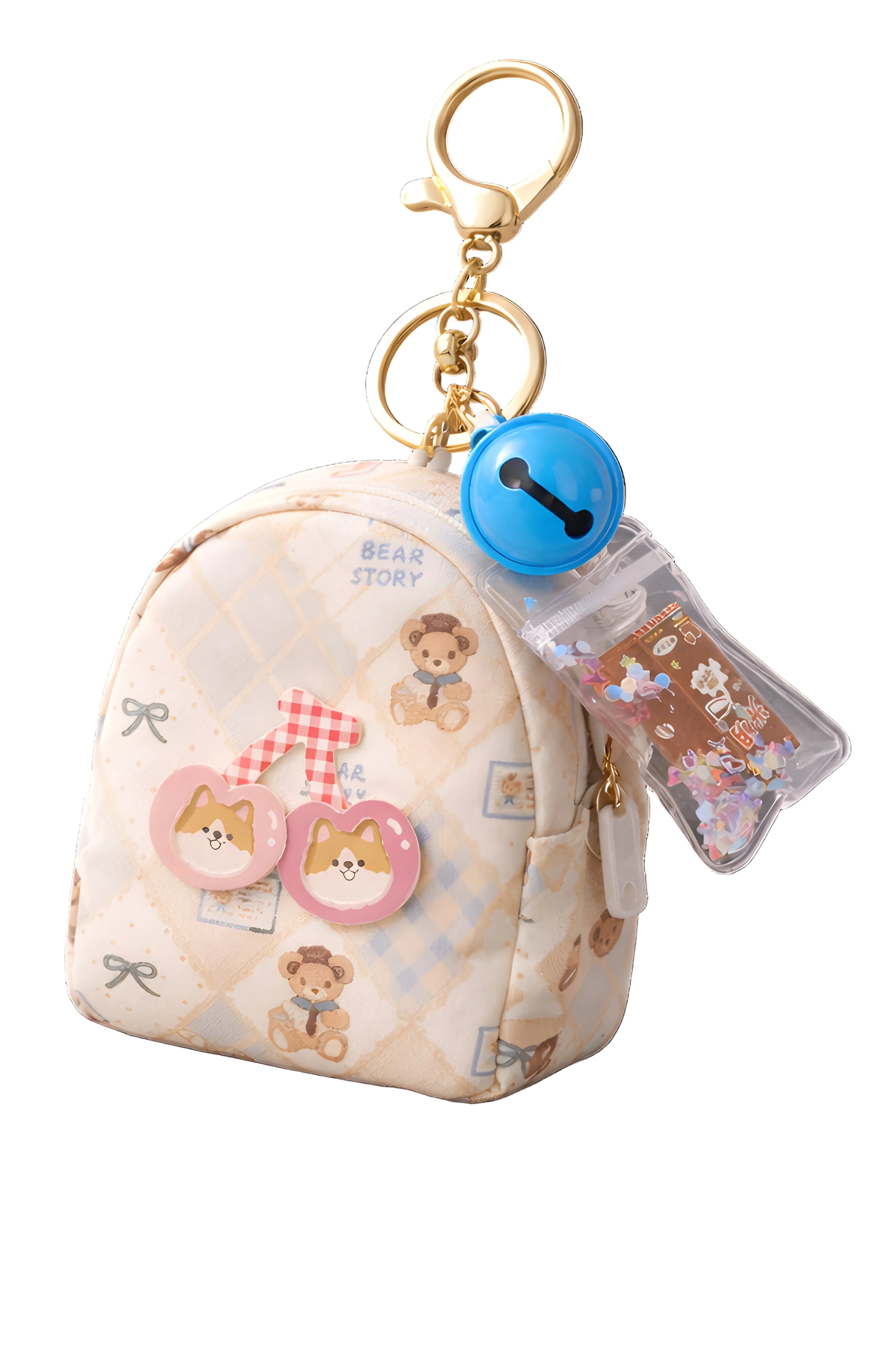 Beige Mini Bag Charm