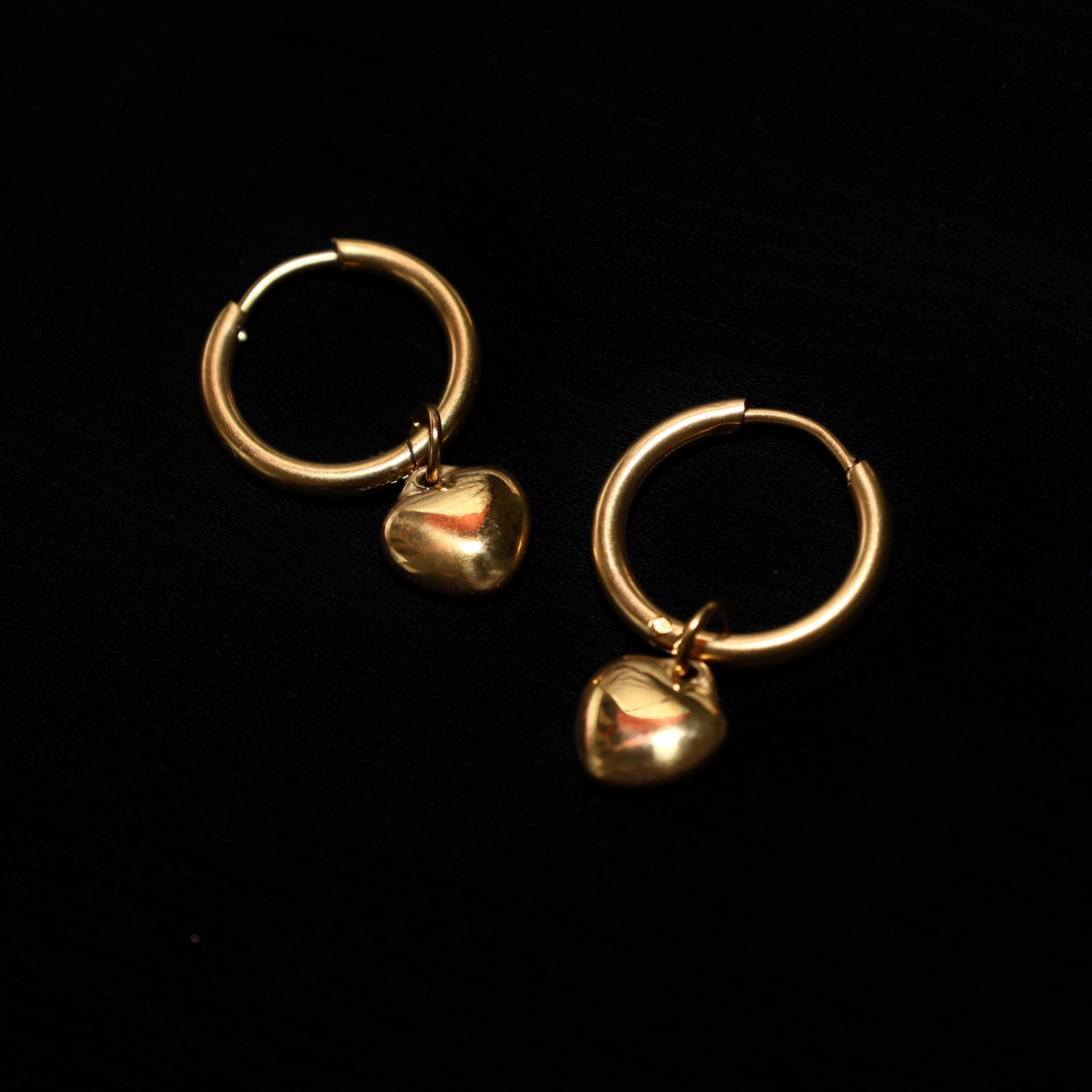 Heart Loop Charm Earring