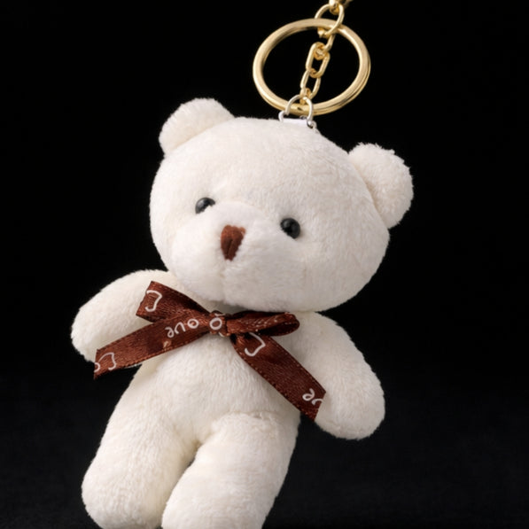Mini Milky White Teddy Charm