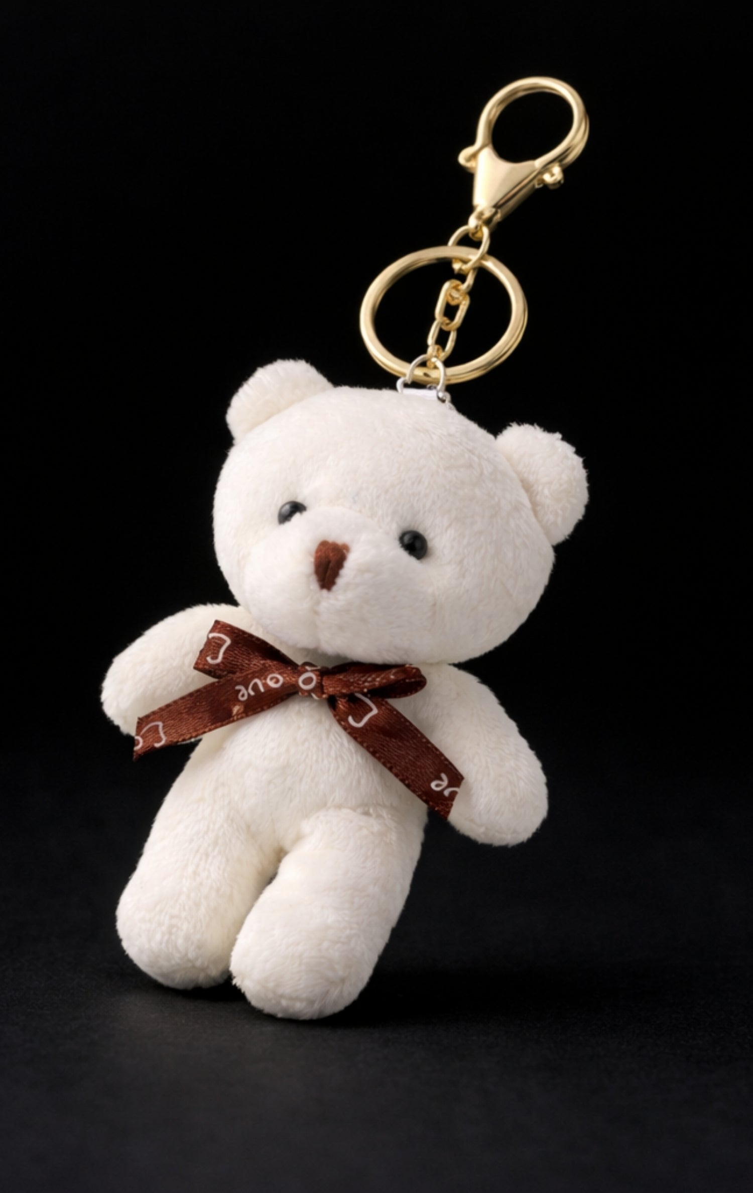 Mini Milky White Teddy Charm
