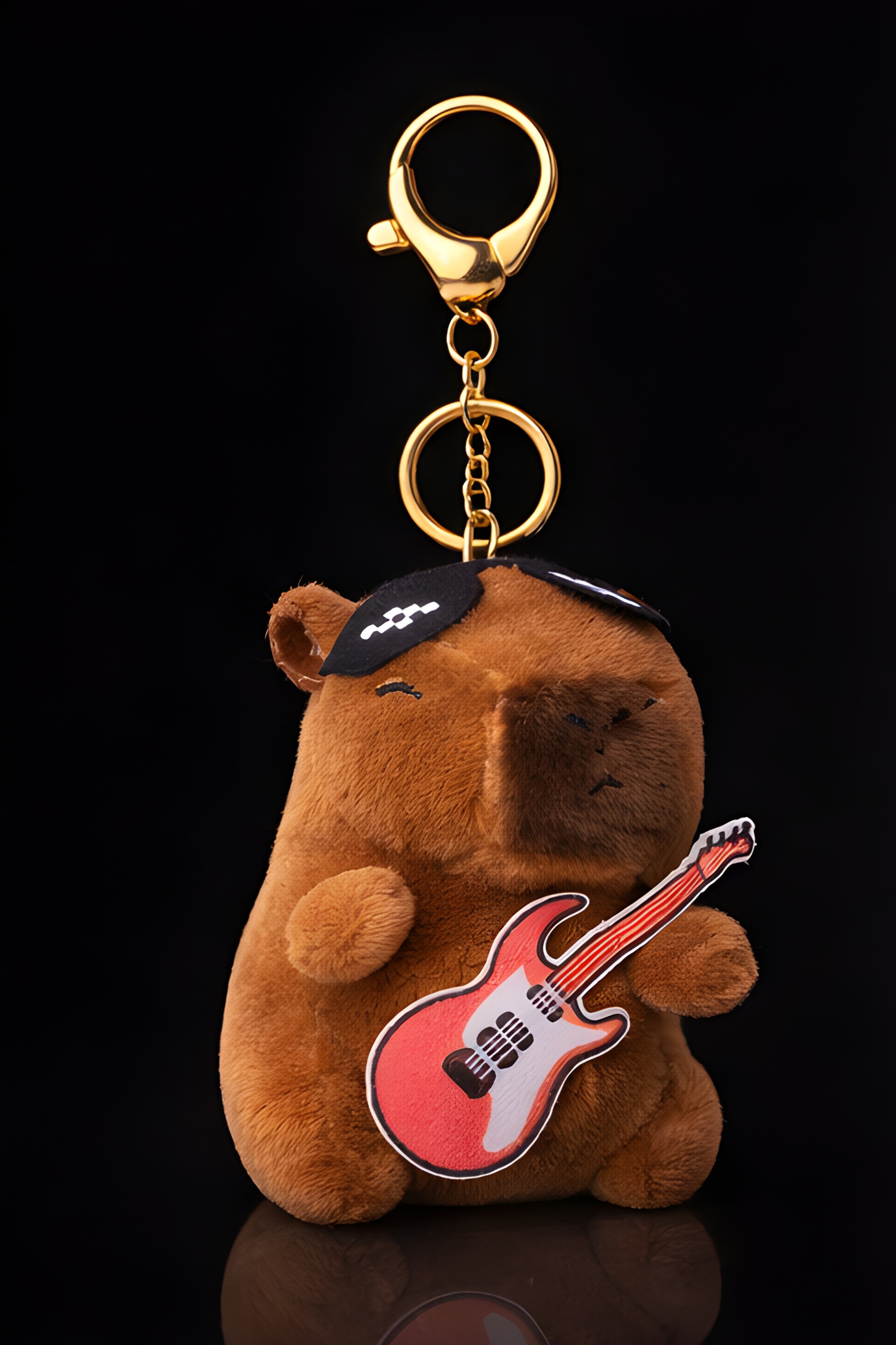 Groovy Red Guitar Capybara