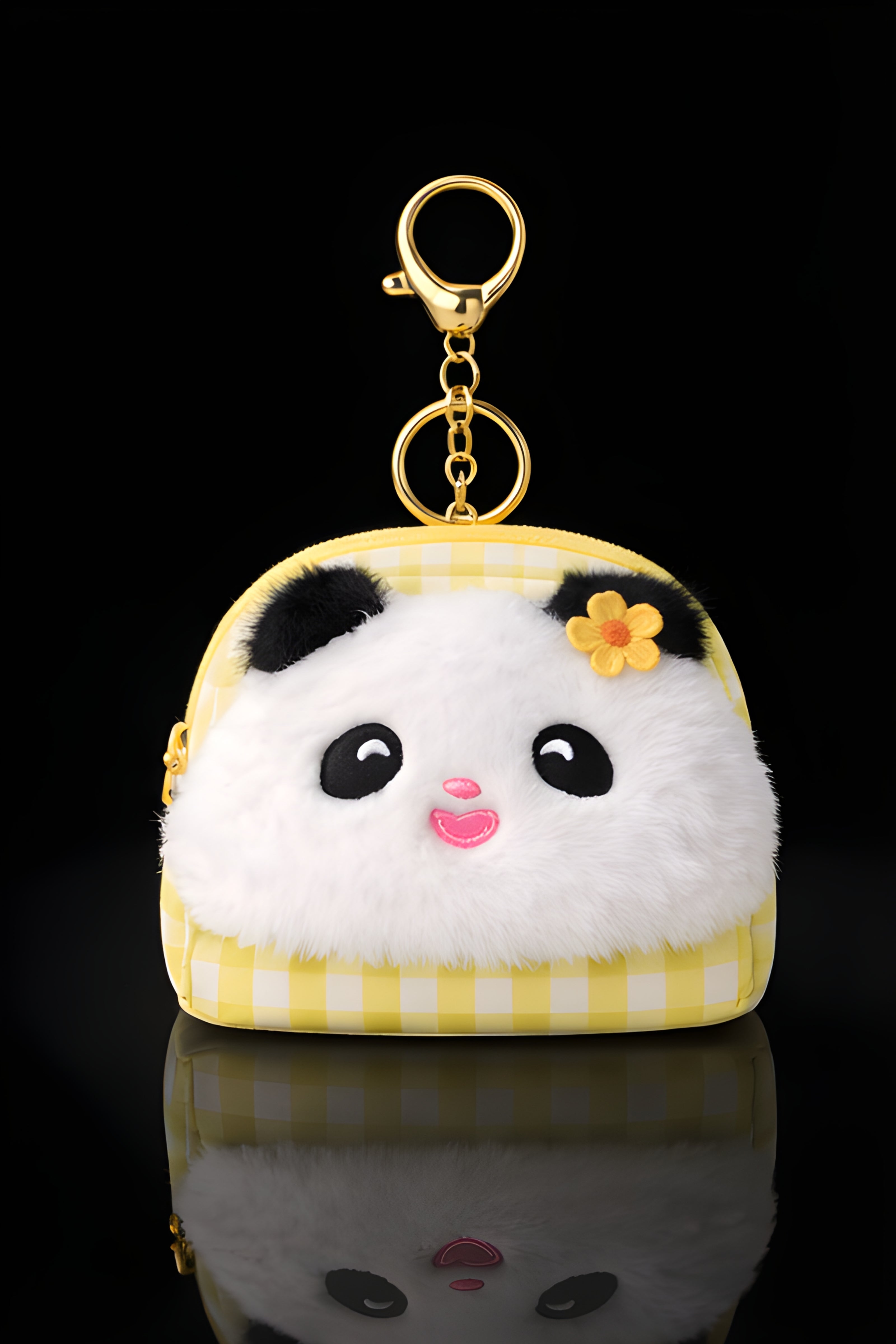 Yellow Panda Bag Charm